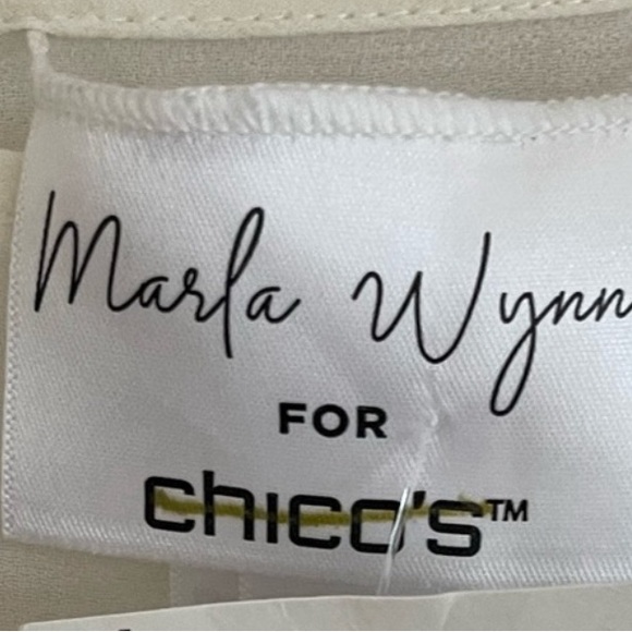 MarlaWynne | Chicos | Chiffon Dusty Pink | Lace Poncho | Size XS - Picture 3 of 7